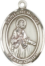 [7274SS] Sterling Silver Saint Remigius of Reims Medal