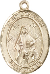 [7286GF] 14kt Gold Filled Saint Deborah Medal