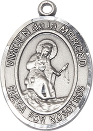 [7289SPSS] Sterling Silver Virgen de la Merced Medal
