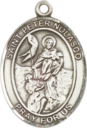 [7291SS] Sterling Silver Saint Peter Nolasco Medal