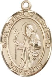 [7300GF] 14kt Gold Filled Saint Joseph of Arimathea Medal