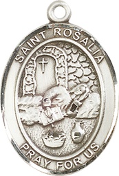 [7309SS] Sterling Silver Saint Rosalia Medal