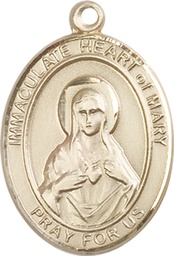 [7337GF] 14kt Gold Filled Immaculate Heart of Mary Medal