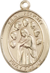[7341GF] 14kt Gold Filled Saint Felicity Medal