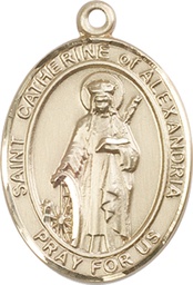 [7343GF] 14kt Gold Filled Saint Catherine of Alexandria Medal
