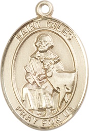 [7349GF] 14kt Gold Filled Saint Giles Medal