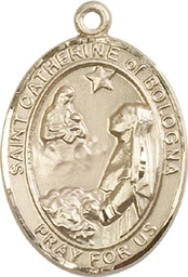 [7354GF] 14kt Gold Filled Saint Catherine of Bologna Medal