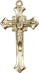 [2187KT] 14kt Gold Crucifix Medal