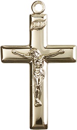 [2193KT] 14kt Gold Crucifix Medal