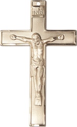 [5739KT] 14kt Gold Crucifix Medal
