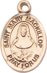 [9425KT] 14kt Gold Saint Mary Mackillop Medal