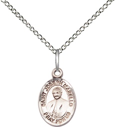 [9430SS/18SS] Sterling Silver Saint Joseph Marello Pendant on a 18 inch Sterling Silver Light Curb chain