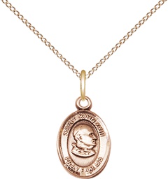 [9455GF/18GF] 14kt Gold Filled Saint John XXIII Pendant on a 18 inch Gold Filled Light Curb chain