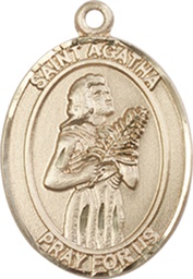 [8003GF] 14kt Gold Filled Saint Agatha Medal
