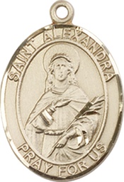 [8215GF] 14kt Gold Filled Saint Alexandra Medal