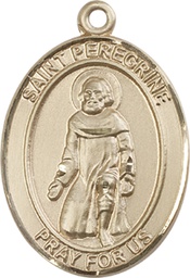 [7088GF] 14kt Gold Filled Saint Peregrine Laziosi Medal