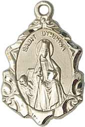 [0822DYGF] 14kt Gold Filled Saint Dymphna Medal