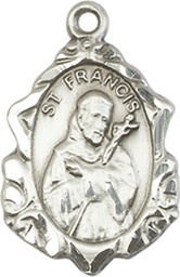 [0822FCSS] Sterling Silver Saint Francis Medal