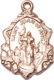 [0822JAGF] 14kt Gold Filled Saint Joan of Arc Medal