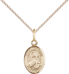 [9023GF/18GF] 14kt Gold Filled Saint Dorothy Pendant on a 18 inch Gold Filled Light Curb chain