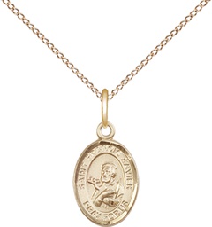 [9037GF/18GF] 14kt Gold Filled Saint Francis Xavier Pendant on a 18 inch Gold Filled Light Curb chain