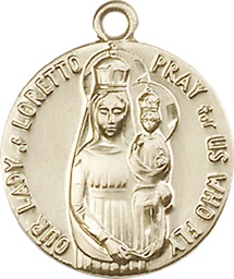 [0826PLGF] 14kt Gold Filled Our Lady of Loretto Medal