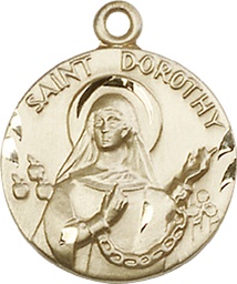 [0827GF] 14kt Gold Filled Saint Dorothy Medal