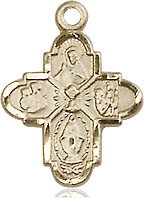 [0845GF] 14kt Gold Filled 5-Way / Chalice Medal