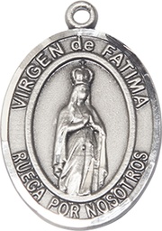 [7205SPSS] Sterling Silver Virgen de Fatima Medal