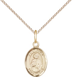 [9083GF/18GF] 14kt Gold Filled Saint Philip the Apostle Pendant on a 18 inch Gold Filled Light Curb chain