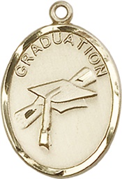 [0872GF] 14kt Gold Filled Graduation Medal
