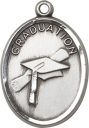 [0872SS] Sterling Silver Graduation Medal