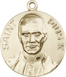 [0884GF] 14kt Gold Filled Pope Pius X Medal