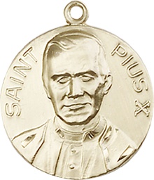 [0885GF] 14kt Gold Filled Pope Pius X Medal