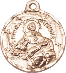 [0956GF] 14kt Gold Filled Saint Thomas Aquinas Medal