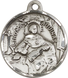 [0956SS] Sterling Silver Saint Thomas Aquinas Medal