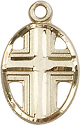 [0977GF] 14kt Gold Filled Cross Medal