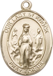 [7246KT] 14kt Gold Our Lady of Knock Medal