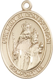 [8292KT] 14kt Gold Our Lady of Consolation Medal