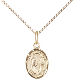 [9101GF/18GF] 14kt Gold Filled Our Lady Star of the Sea Pendant on a 18 inch Gold Filled Light Curb chain