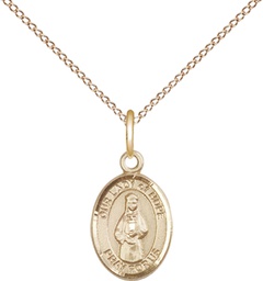 [9230GF/18GF] 14kt Gold Filled Our Lady of Hope Pendant on a 18 inch Gold Filled Light Curb chain