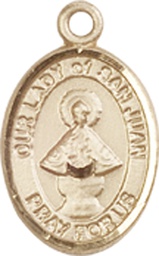 [9263KT] 14kt Gold Our Lady of San Juan Medal