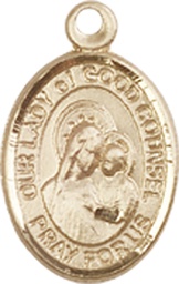 [9287KT] 14kt Gold Our Lady of Good Counsel Medal