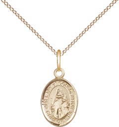 [9292GF/18GF] 14kt Gold Filled Our Lady of Consolation Pendant on a 18 inch Gold Filled Light Curb chain