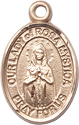 [9413KT] 14kt Gold Our Lady of Rosa Mystica Medal