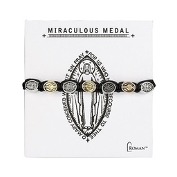 [RO-12755] 7"L Gold Miraculous Bracelet Woven