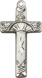 [6009SS] Sterling Silver Cross Medal