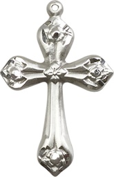 [6010SS] Sterling Silver Cross Medal