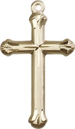 [6022KT] 14kt Gold Cross Medal