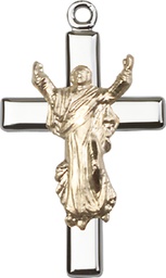 [6026GF/SS] Two-Tone GF/SS Cross Medal